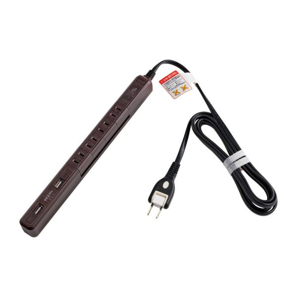 �G���p ELPA �X������]�^�b�v 4�� USB�|�[�g�t 2m �ϗ��T�[�W �ؖڒ� WBS-SL402USB(WD)