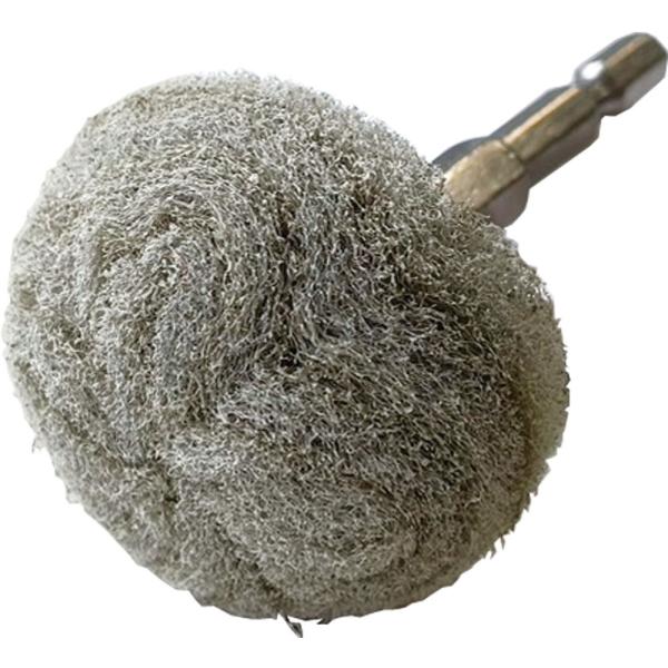 ■仕様・研磨部サイズ(約):φ50×高さ30mm・軸径:6.35mm・最高回転数:4000min-1・粒度:#320(細目)・対応素材:鉄、木材・製品サイズ(mm) 幅×奥行×高さ:50×50×84・製品重量(g):43■商品説明・金属、木...