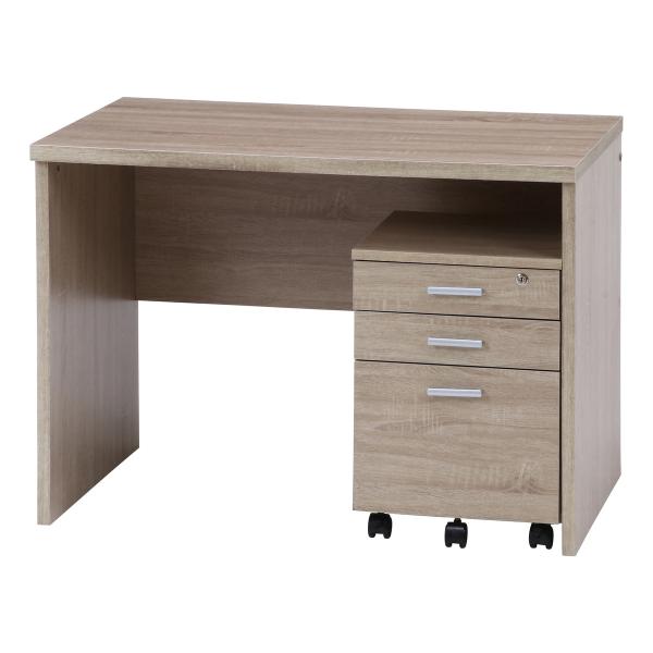 不二貿易 デスク2点セット ホワイトオーク 「メーカー直送・代引