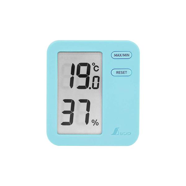 シンワ測定 デジタル温湿度計 HomeA ブルー クリアパック 73048