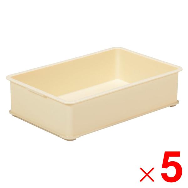 5個セット（フタ1個付） ばんじゅうＡ　クリーム色 ばんじゅうA用ふた CL PP製 TGK(東京硝子器械) 番重フタ 【通販