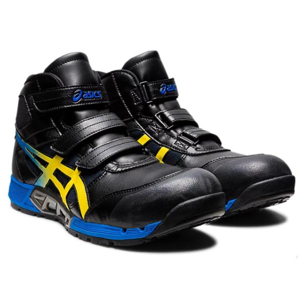 「在庫限り」アシックス 安全靴 ウィンジョブ CP308 AC ブラック×ヴァイブラントイエロー 25.0cm 1271A055.001
