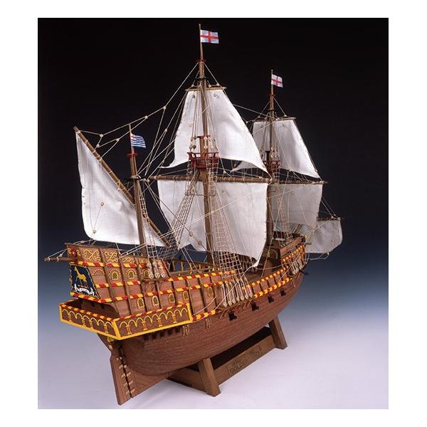 ウッディジョー 1/50 木製帆船模型 ゴールデンハインド (模型 ウッディジョー 1/50 木製帆船模型 ゴールデンハインド (模型