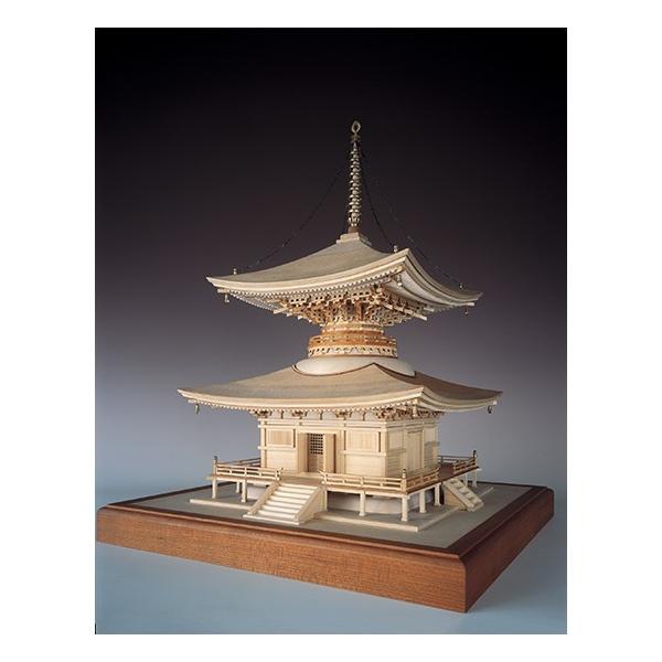 ウッディジョー 木製建築模型 1/50 石山寺 多宝塔 レーザーカット加工