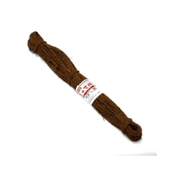 枝引、雪吊り、雪囲い、四つ目垣、樹木の結束などに。棕梠100％のしゅろ縄。  サイズ：約3mm×長さ約30m カラー：茶 材質：棕梠100％  生産国：中国