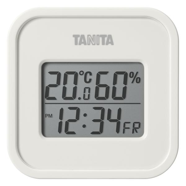 タニタ デジタル温湿度計 アイボリー TT588IV