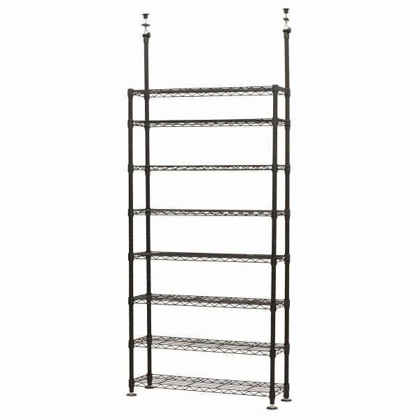 ■仕様・商品サイズ(約):幅93×奥行30×高さ220~245cm(アジャスターを含む)・耐荷重(約):棚板1枚あたり65kg・付属品:アジャスター4個・材質:本体/スチール(粉体塗装)、キャップ,アジャスター/PP、スリーブ/ABS樹脂、...