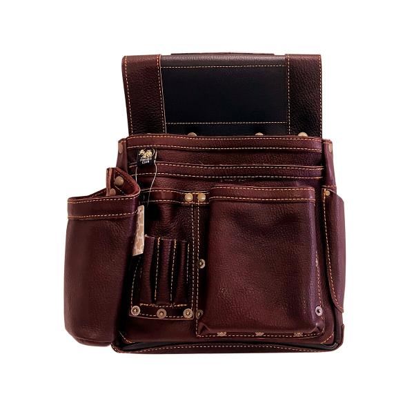 ■仕様・用途:工具や釘、ネジなどのパーツを収納する釘袋として・サイズ(約):奥行50×幅220×高さ320mm・ポケットの数:6(墨つぼホルダー含む) ペン差しの数:3・メインポケットのサイズ(約):奥行25×幅210×高さ220mm・ベル...