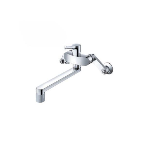 ■仕様・真鍮＋ニッケルクロムメッキ仕上げ(耐食性/光沢)・一般地/寒冷地共用■商品説明・キッチン用壁付シングルレバー混合栓。・壁から、快適＆エコなキッチン操作。・壁付けタイプでシンクまわりをすっきり。・泡まつ/シャワーの切替とエコシングル機...