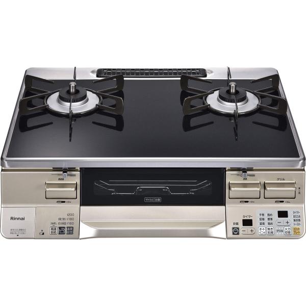 ■中古美品！ Rinnai リンナイ LP プロパンガス ガステーブル ガスコンロ ラクシエ RTE65VACB-GL 2020年製 ◎ リンナイ（Rinnai） ガステーブル LPガス ラクシエ 強火左