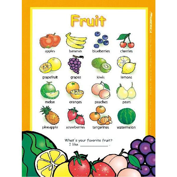 ファービュラス フルーツ ポスター Fabulous Fruit Poster 幼児 小学生 中学生にオススメ 英語教材 Pt312 リトル アメリカ 英語教材ストア 通販 Yahoo ショッピング