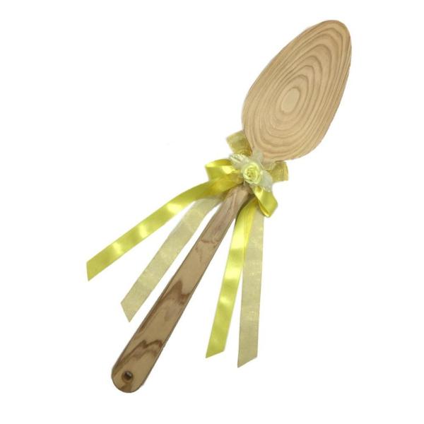 ファーストバイトに ビッグウエディングスプーン 誓いのスプーン クリア 60cm レモン色リボン 代引き 同