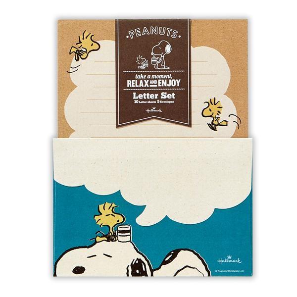 メーカー再生品 Hallmark ホールマーク Snoopy スヌーピー レターセット Ees 708 849 ブルーリラックス 同梱不可 6セット 代引き