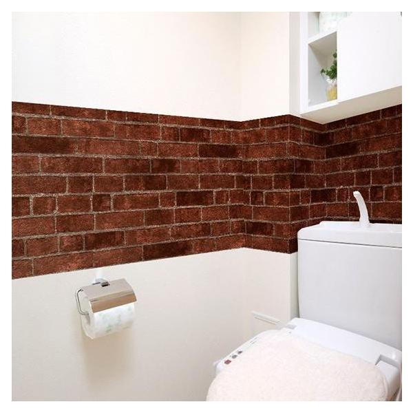 こすってアレンジ 割引も実施中 ヴィンテージ壁紙シート 赤レンガ 250cm幅 45cm丈 同梱不可 よこ貼り Vwp 02
