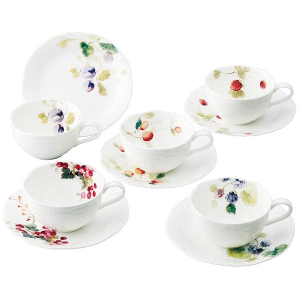 ルーシーガーデン アソートティー コーヒー5客碗皿 96010 23067p 1185 052 全国どこでも送料無料 同梱不可