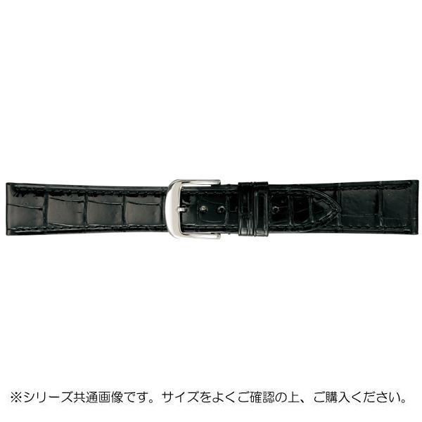 Bambi バンビ 時計バンド グレーシャス ワニ革 黒 美錠 白 Bwa005ar 同梱不可