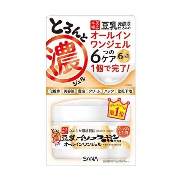 なめらか本舗 とろんと濃ジェル 100g 豆乳イソフラボン オールインワンジェル 基礎化粧品 化粧水 美容液 乳液 パック 化粧下地 浸透力