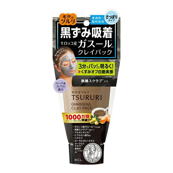 ツルリ 黒ずみ吸着 ガスールパック 150g クレイパック パック 毛穴 毛穴ケア 黒ずみ 角質 弱酸性 TSURURI