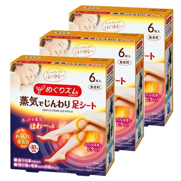 花王 めぐリズム 気分奥からほぐゆる〜 蒸気でじんわり足シート 2袋×12個 Kao（花王） 花王めぐりズム 蒸気の温熱シート 16枚入 無香料 コリ