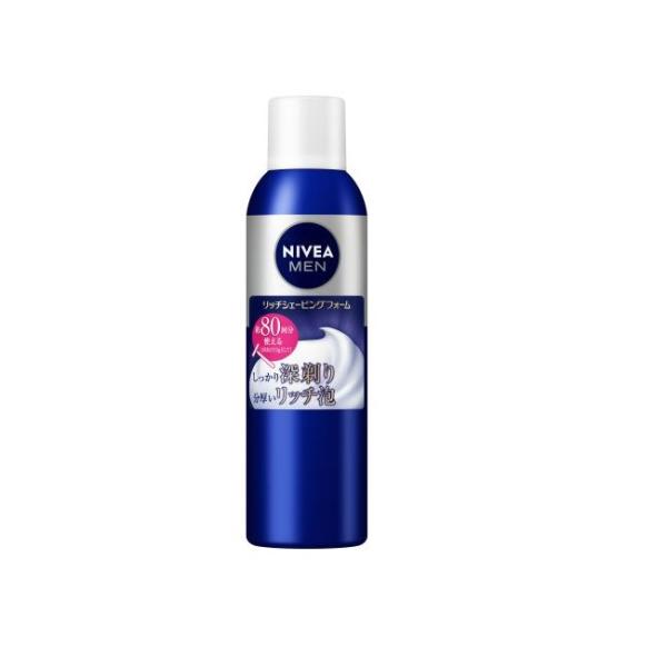 NIVEA ニベアメン リッチシェービングフォーム 245g 髭剃り ヒゲ スキンケア 男性 メンズ 泡 フォーム コラーゲン グリセリン 深剃り 保湿 花王