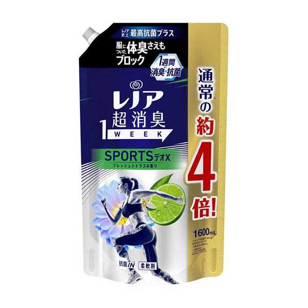 レノア 超消臭 1WEEK SPORTS デオX フレッシュシトラスブルー つめかえ