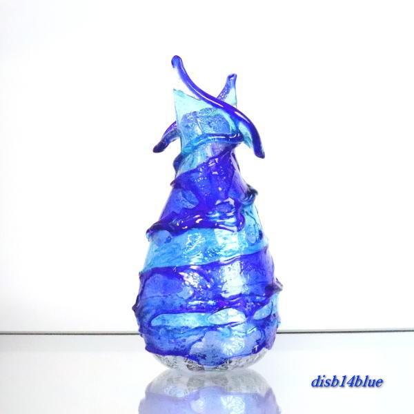 disb14blue 花瓶 ベネチアングラス イタリア製 : ランパデール - 通販