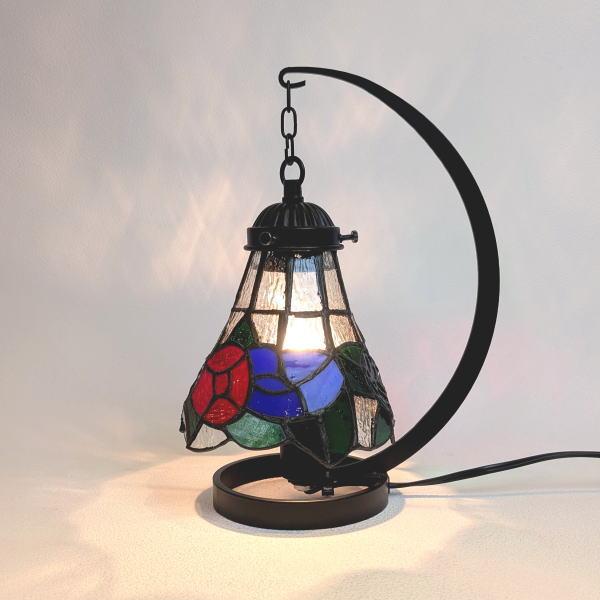 ステンドグラス　テーブルライト Nijiiro Lamp】ステンドグラスのテーブルランプ カケラ スクエア フロアスタンド
