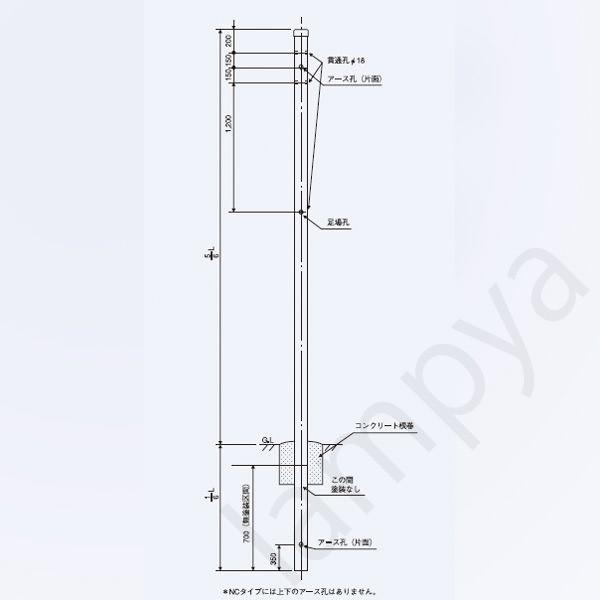 多目的用途柱(CATV用)NAカラーポール TS-8(B) ブラウン 60351 多目的用途柱(CATV用)NAカラーポール TS-8(B) ブラウン 60351