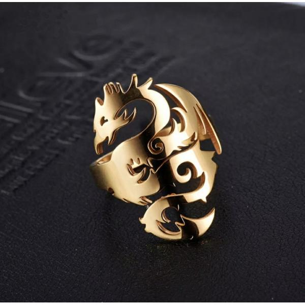 ステンレス ドラゴン リング 金 銀 18号 21号 透かし彫り 竜 龍 指輪 Buyee Buyee Japanese Proxy Service Buy From Japan Bot Online