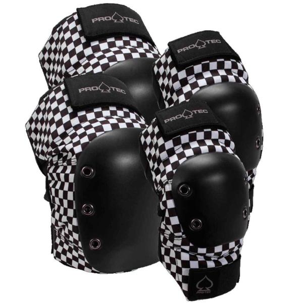 PRO-TEC KNEE&ELBOW PAD CHEKER ヒザ＆ヒジ用プロテクターセット