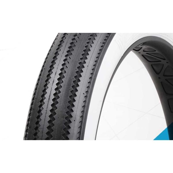自転車 タイヤ VEE TIRE ZIG-ZAG 20×4.0 WHITE WALL ワイヤービート E