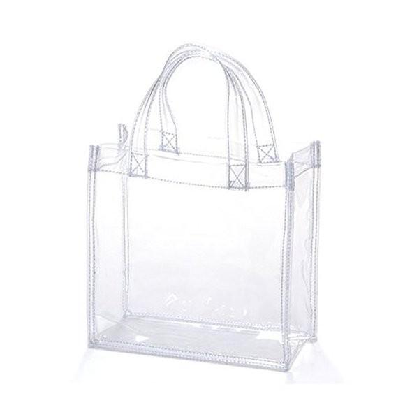 クリアバッグ トートバッグ SSサイズ 透明ビニール 幅20 高さ20 マチ