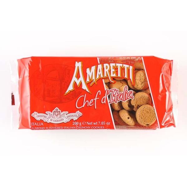 イタリア北部の町、サロンノで18世紀より親しまれている焼菓子のアマレッテイは、カリツと歯ごたえがある香ばしいあじわいで、コーヒーによく合います。クッキーよりも食感が軽い焼菓子です。イタリアでは、料理にも使います。・名　称　菓子・原産国　イタ...