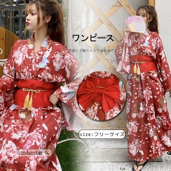 浴衣 和服 着物 レディース 改良スタイル セットアップ 振袖 ウサギ柄 可愛い 花柄 フリーサイズ 温泉屋 花火大会 お祭り おしゃれ コスプレ 1992lltqud80 Landanstar 通販 Yahoo ショッピング