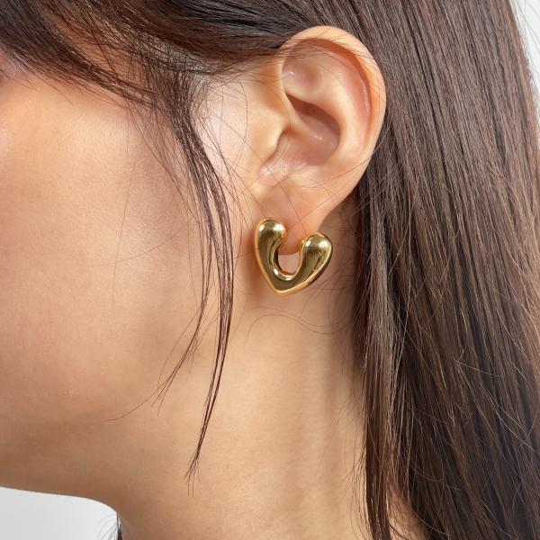 ANNIKA INEZ（アニカイネズ） GOLD OPEN HERAT ピアス ハート ゴールド