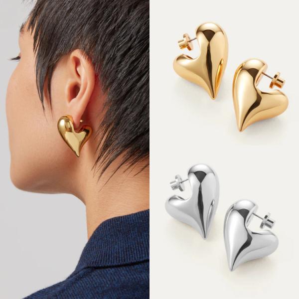 Jennifer Zeuner ドロップ ピアス ハート HEART ゴールド フープ Jennifer Zeuner ドロップ ピアス ハート HEART ゴールド フープ