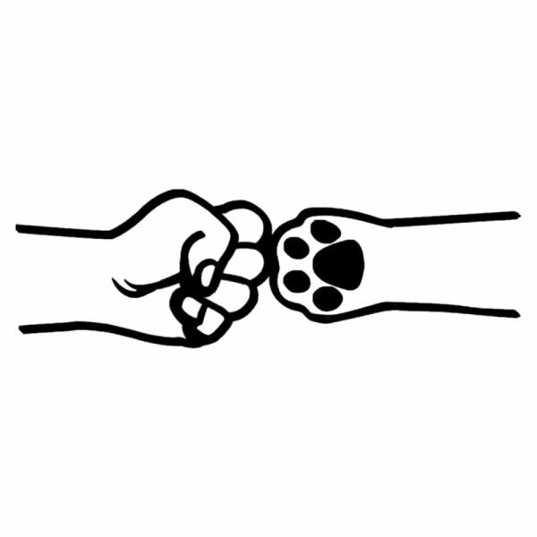 車 ステッカー 猫 犬 キャット 肉球 拳 給油口 おもしろ バイク かっこいい カー用品 かわいい シール おしゃれ 転写式 黒 送料無料