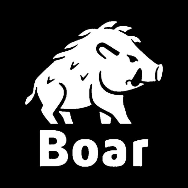 車 ステッカー イノシシ 猪 ボア 山 BOAR  英字 給油口 おもしろ バイク かっこいい カー用品 かわいい シール おしゃれ 転写式 白 送料無料