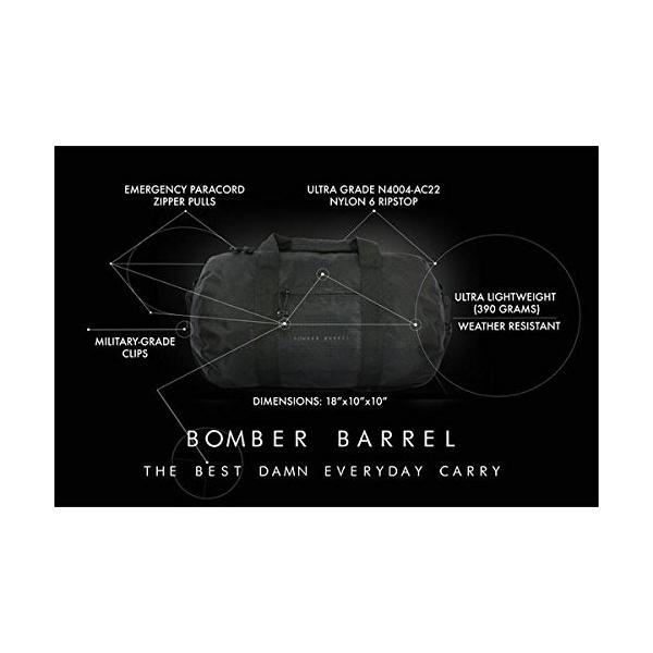 Bomber Barrel ボンバーバレル ダッフルバッグ 23L トラベルセット 防水機能ジッパー パラコード Bomber & Company
