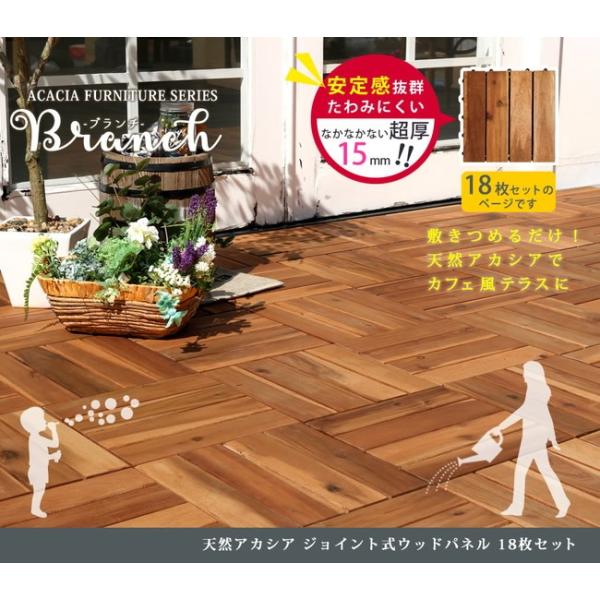 ウッドデッキパネル ウッドパネル ウッドパネル 18枚セット 庭 庭 ガーデン 18枚セット Brwp300 18p Lanran