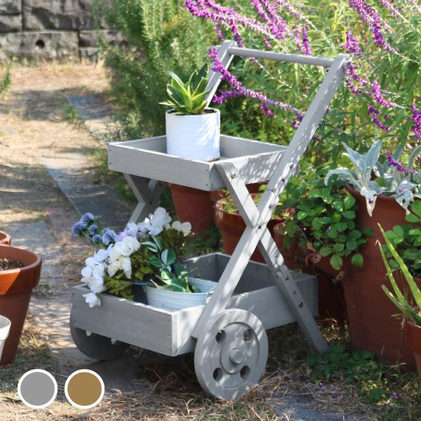 値下！ロイヤルワゴン  WAGON 花器　フラワースタンド　インテリア プランタースタンド プランター 花台 フラワースタンド 木製 天然木製