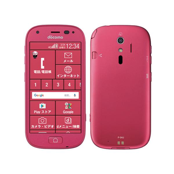 ★★★商品情報★★★●商品名・・・・らくらくスマートフォン４　F-04J　●キャリア・・・・Docomo●メーカー・・・・FUJITSU(富士通)●カラー・・・・・ピンク●付属品・・・・・本体のみ基本スペック：バッテリー容量:電池容量:21...