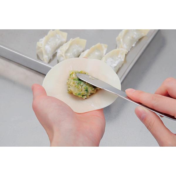 18-8餃子ヘラ (165009) ステンレス製 キッチンツール／スプーン さじ 手作り アンベラ 中華 飲茶 自宅で餃子パーティー【日本製】