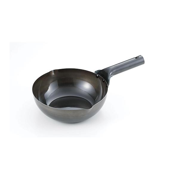ＩＨミニ北京鍋20cm(282002)鉄製 スチール 炒め鍋 野菜炒め コンパクト 小さめ 新潟県・燕市 業務用【日本製】