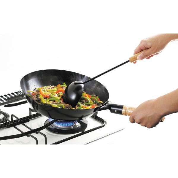 ファンシア 鉄製木柄 北京鍋28cm お玉付 (FAN-28P) 鉄の力 軽量 鍋ふり 中華 片手 熱伝導 熱効率　メーカー直営　正規代理店