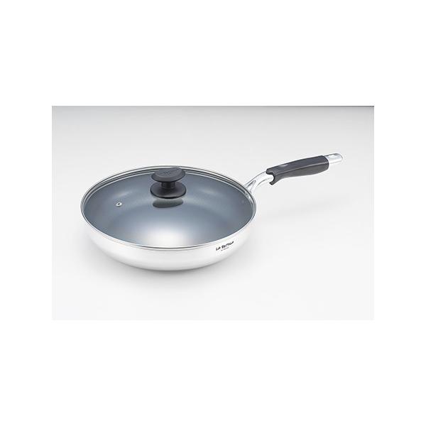 落合務 IH対応 ジャンボバーグパン30cm  (LB-117R) キッチン IH対応 ラ・ベットラ 蓋付き フッ素加工　メーカー直営　正規代理店