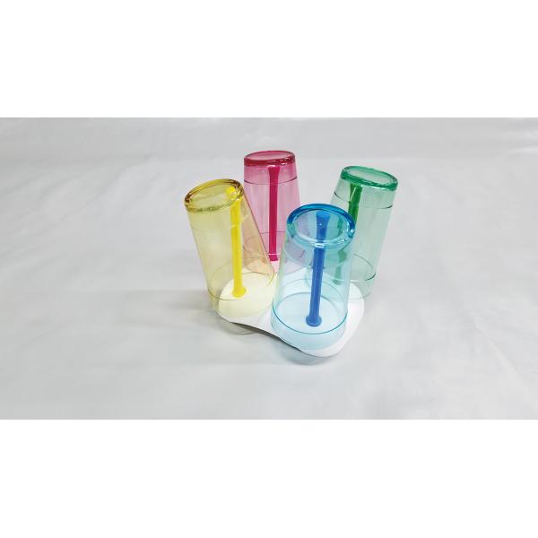 4色コップ&amp;コップスタンドセット(ホワイト)(N4-W)家族内やパーティー時に、色で使い分けができるセットです。スタンドにはカップやタンブラー、ペットボトルなどを立てられます。コップ&amp;支柱が色分けされているため、複数人で使っ...