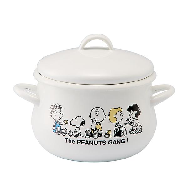 SNOOPY（スヌーピー） 両手鍋 ブレイクタイム ホーロー両手鍋 (SNJ