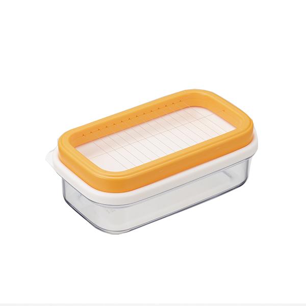 カットできちゃう150gバターケース(ST-3020)人気商品、「カットできちゃうバターケース」に150gのバター用ができました！ワイヤープレートにギュッと一押しするだけで、150gのバターを約5gのうす切りにカットできます。切ったバターは...