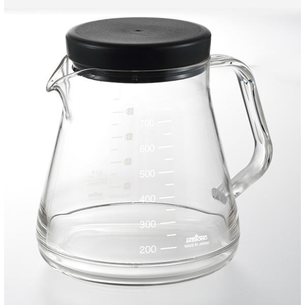 コーヒーサーバー ストロン(ブラック)(TW-3727)750ml 紅茶 お茶 ティーポット コーヒー 黒 モノトーン シンプル キッチン雑貨 丈夫 きれい 透明【日本製】